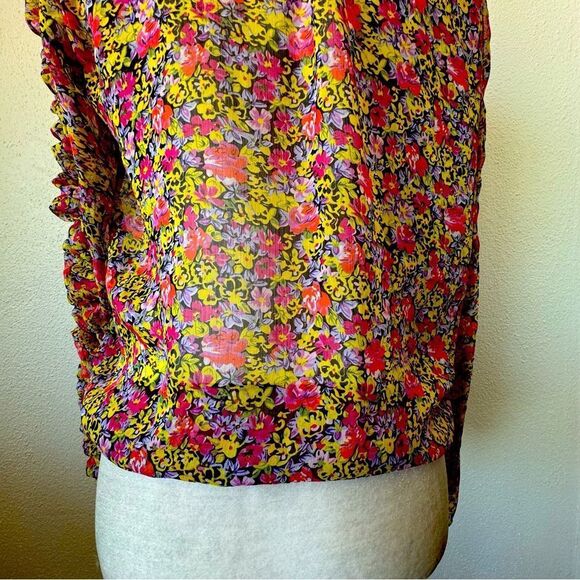 The East Order Freya Blouse Long Sleeve Floral Sheer Romantic Floral SZ XS - Picture 10 of 15